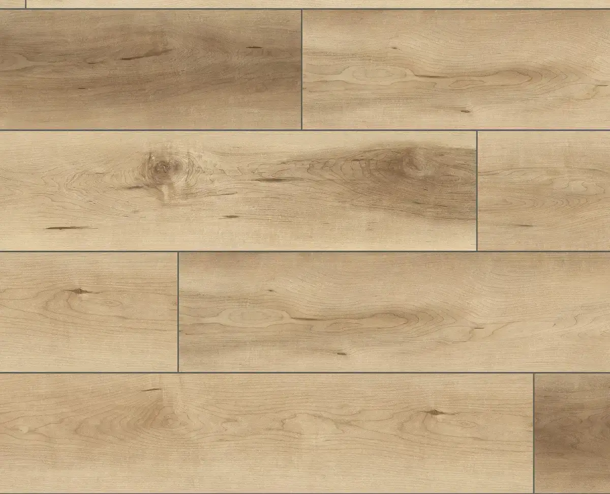 Exotic Walnut Modern Family Collection waterproof rigid-core SPC vinyl plank flooring sample